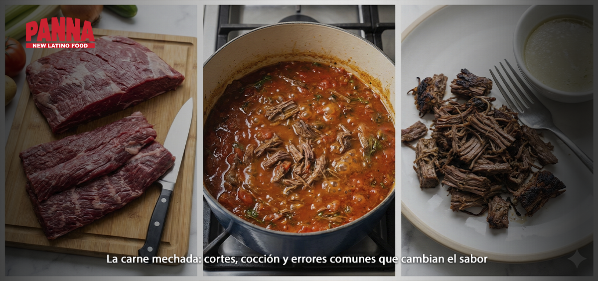 La carne mechada cortes, cocción y errores comunes que cambian el sabor